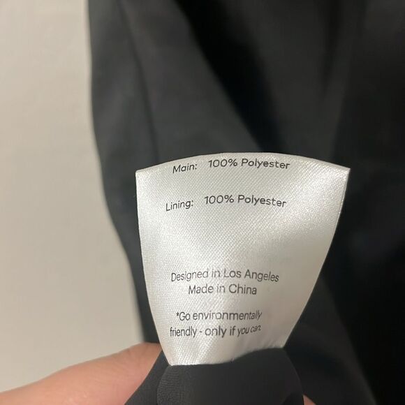 Free People x Fame and Partners Cara One-Shoulder Dress Black Ruffle, Size 6 - Picture 9 of 11